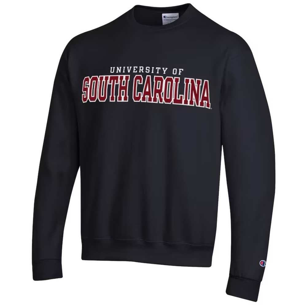CHAMPION BLK South Carolina Gamecocks Replen Powerblend Crew LARGE